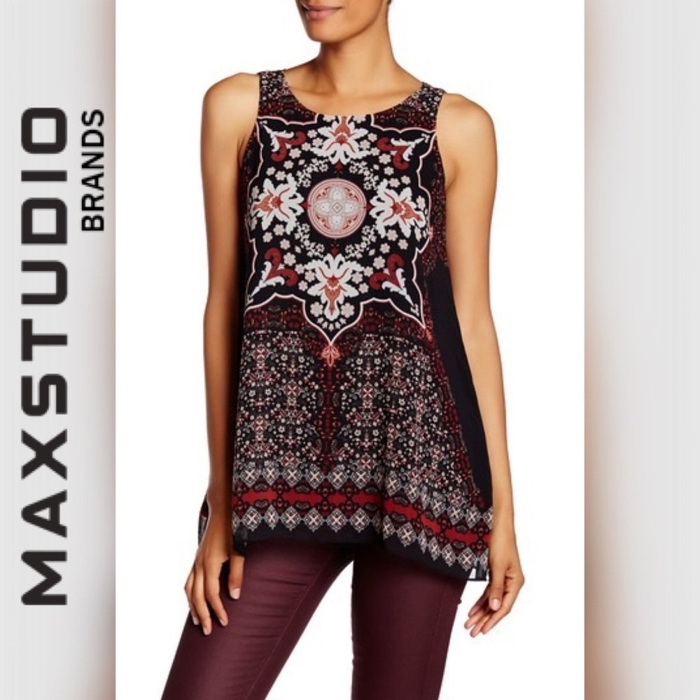 Max Studio – Sleeveless A-Line Trapeze Blouse